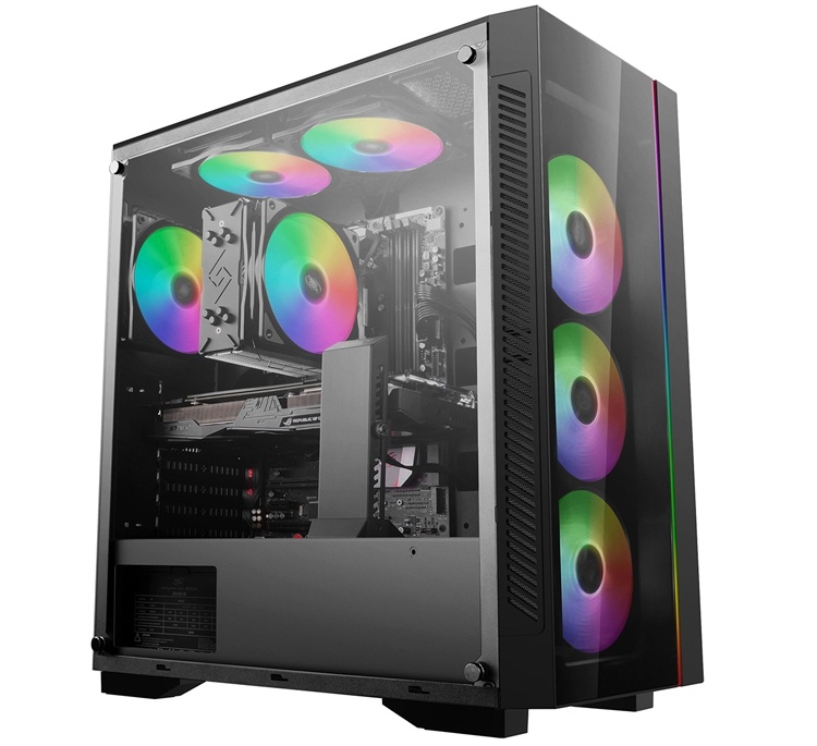 Deepcool Matrexx 55 V3 ADD-RGB: строгий корпус с закалённым стеклом и подсветкой