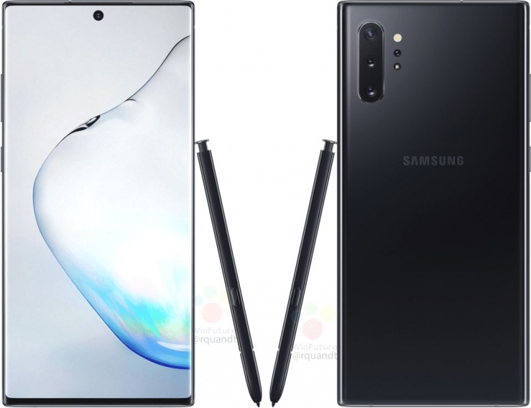 Появились полные характеристики и рендеры Samsung Galaxy Note 10 и 10+