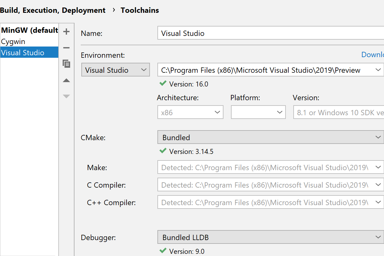 MSVC toolchain