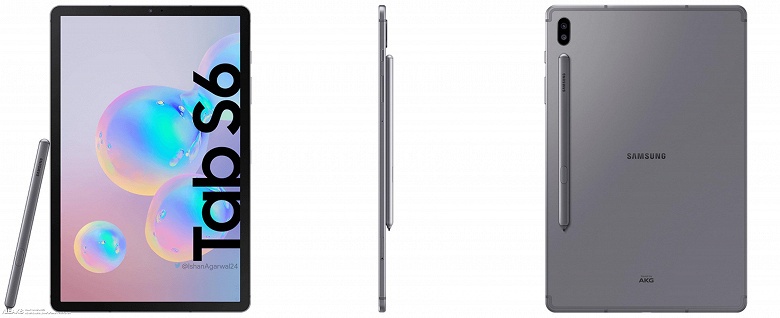 Официальные изображения планшета Samsung Galaxy Tab S6 в высоком разрешении