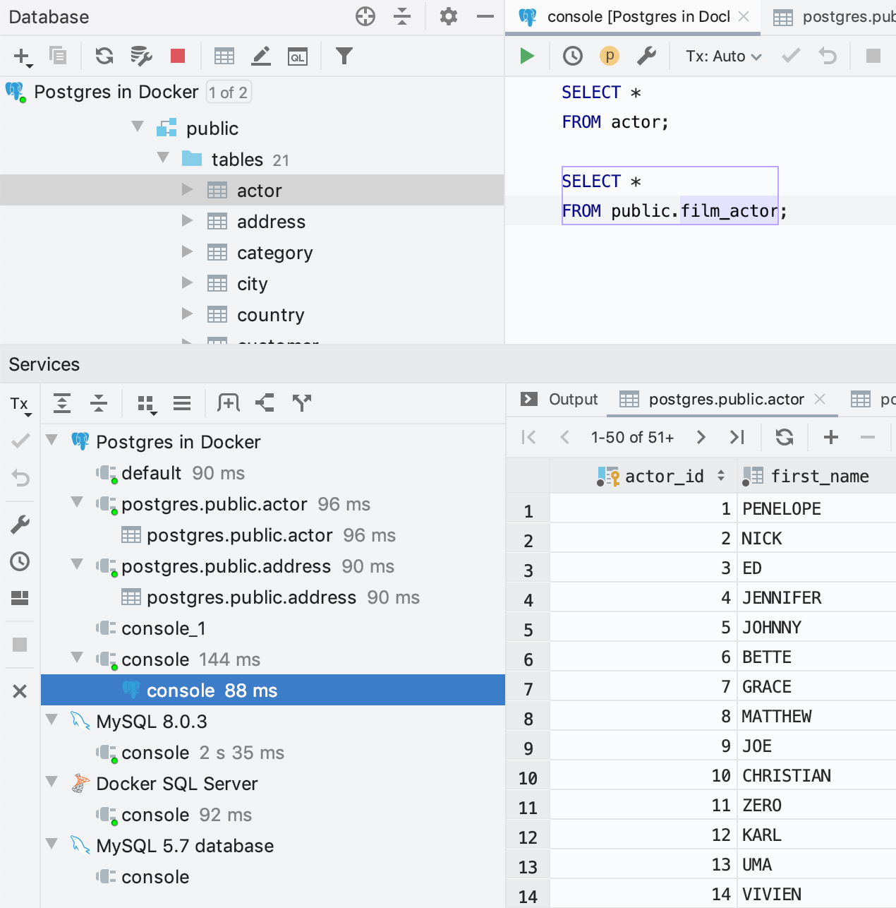 DataGrip 2019.2: Управление соединениями, поиск по данным, фильтрация в навигации - 2