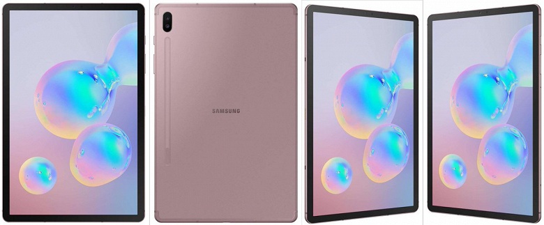 Планшет Samsung Galaxy Tab S6 в цвете Rose Blush Pink красуется на официальных изображениях