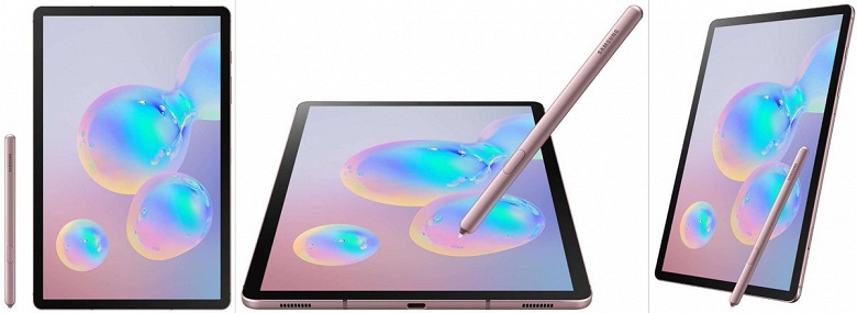 Планшет Samsung Galaxy Tab S6 в цвете Rose Blush Pink красуется на официальных изображениях