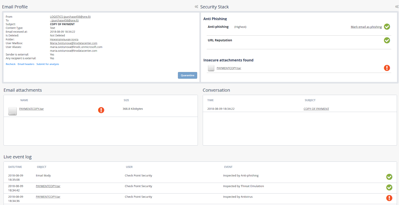 Защита облачных сервисов Office 365: тестирование Check Point Cloud Guard SaaS - 6