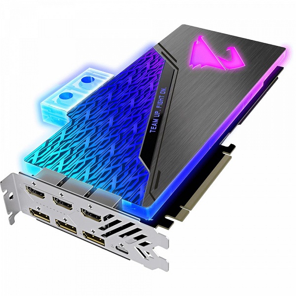 3D-карта Gigabyte Aorus GeForce RTX 2080 Super WaterForce WB 8G оснащена водоблоком 