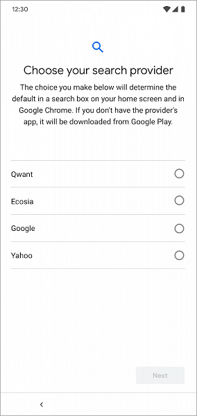 Европейские пользователи Android смогут выбирать поисковую систему по умолчанию