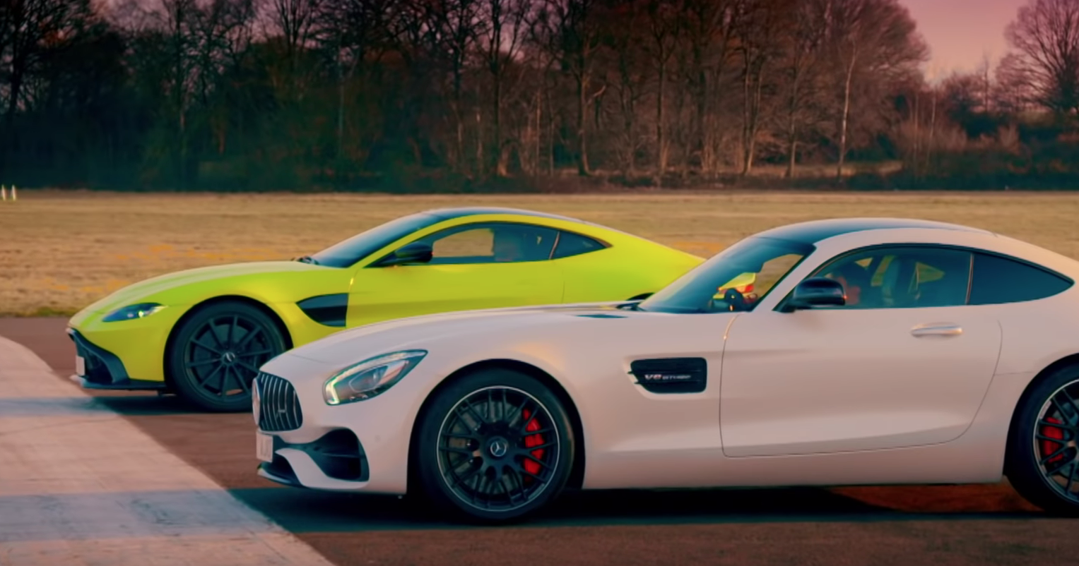 Aston Martin Vantage против Mercedes-AMG GT S: дрэг-гонка