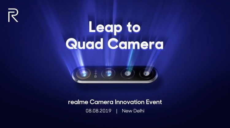 Официально: смартфон Realme с 64-мегапиксельной камерой представят 8 августа