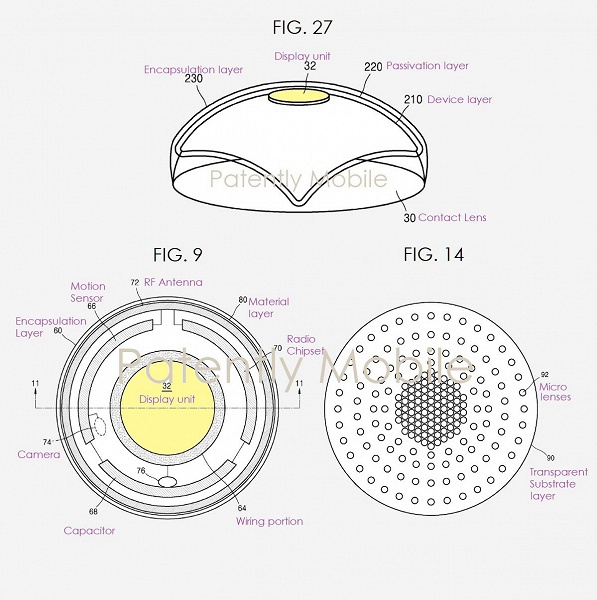 Samsung выдан патент на контактные линзы дополненной реальности
