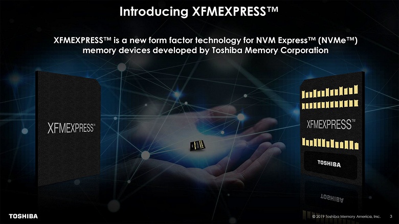 Компания Toshiba представила стандарт энергонезависимой памяти XFMExpress