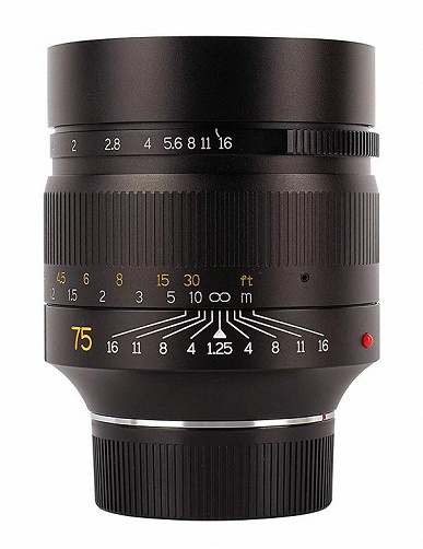 Начались продажи объектива 7Artisans 75mm f/1.25