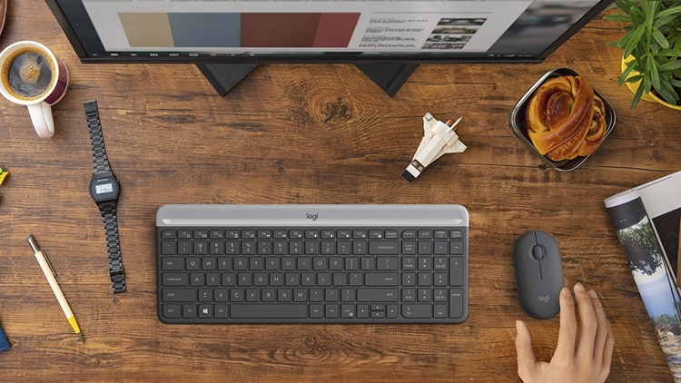 Logitech MK470 Slim Wireless Combo: беспроводные клавиатура и мышь