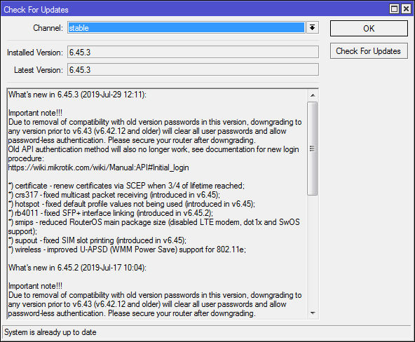 Проблема с обновлением MikroTik RouterOS на роутерах с 16MB FLASH - 7 Проблема с обновлением MikroTik RouterOS на роутерах с 16MB FLASH - 7