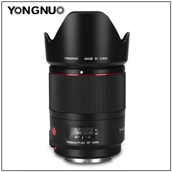 Полнокадровый объектив Yongnuo YN35mm F/1.4C DF UWM оснащен ультразвуковым приводом фокусировки 