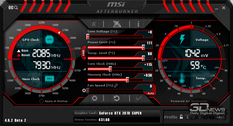 Новая статья: Обзор видеокарты MSI GeForce RTX 2070 SUPER Gaming X Trio: монстр в вашем компьютере