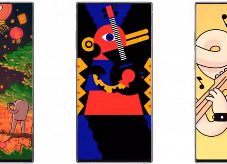 Samsung выпустила официальные обои, маскирующие вырезы под фронтальные камеры Galaxy Note10 и Note10+ - 1 Samsung выпустила официальные обои, маскирующие вырезы под фронтальные камеры Galaxy Note10 и Note10+