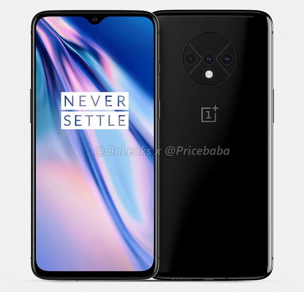 Тройная камера в круговом оформлении и каплевидный вырез экрана: смартфон OnePlus 7T позирует на качественных рендерах и в видеоролике