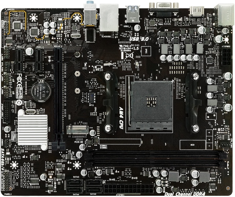 Плата Biostar X470MH формата Micro-ATX рассчитана на процессоры AMD Ryzen