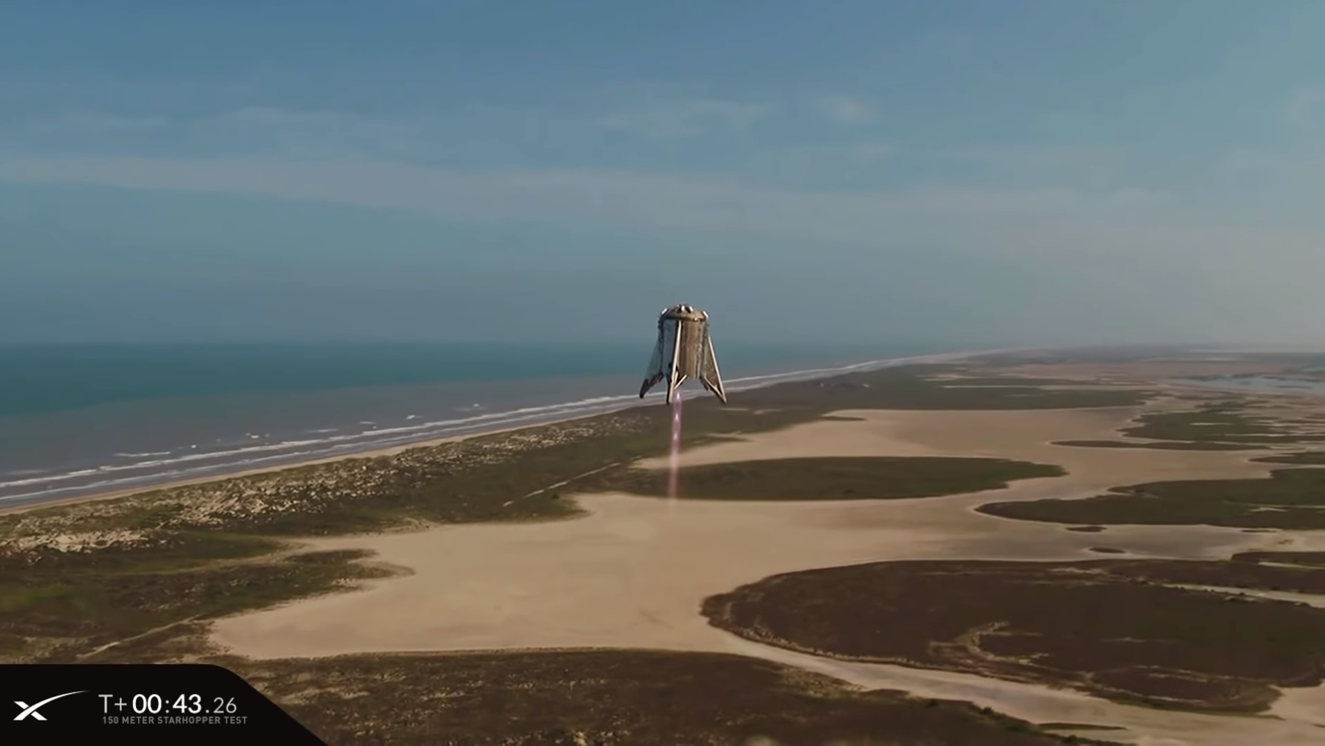 SpaceX провела летные испытания прототипа ракеты Starship — взлет на высоту 150 метров и мягкая посадка на площадку - 7