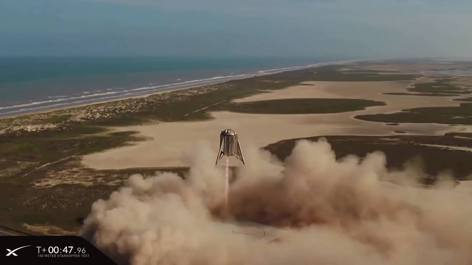 SpaceX провела летные испытания прототипа ракеты Starship — взлет на высоту 150 метров и мягкая посадка на площадку - 8