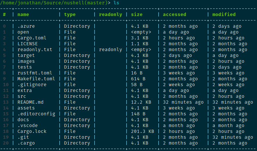 nushell — современный shell, сочетающий Unix-конвейеры и объекты в духе PowerShell - 1