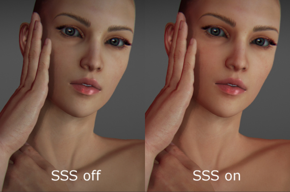 Effect 4d. SSS подповерхностное рассеивание. Текстура лица. Subsurface кожа. Specular кожи.