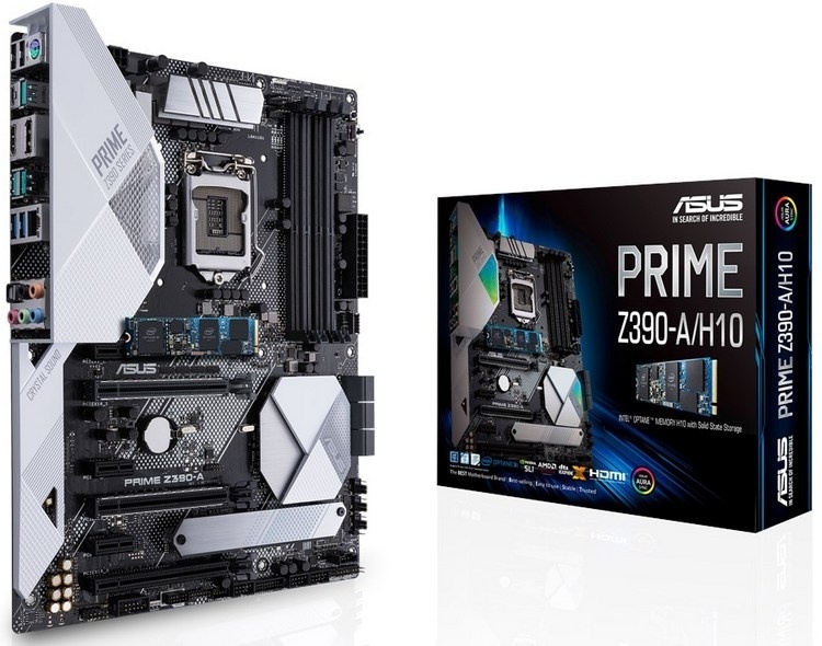 ASUS укомплектовала плату Prime Z390-A/H10 накопителем Intel Optane H10
