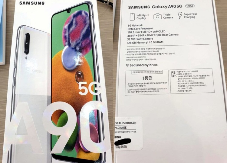 Смартфон Samsung Galaxy A90 5G показал лицо: экран Infinity-U и тройная камера