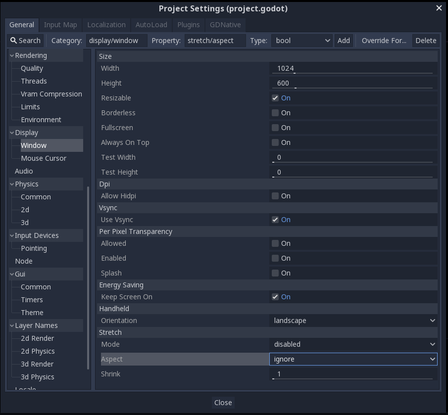 Учебные проекты на Godot — Pong (часть 1) Создание и настройка сцены игрового процесса - 16