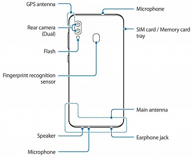 Порт USB-C и сканер отпечатков сзади: опубликованы изображения бюджетного смартфона Samsung Galaxy M10s