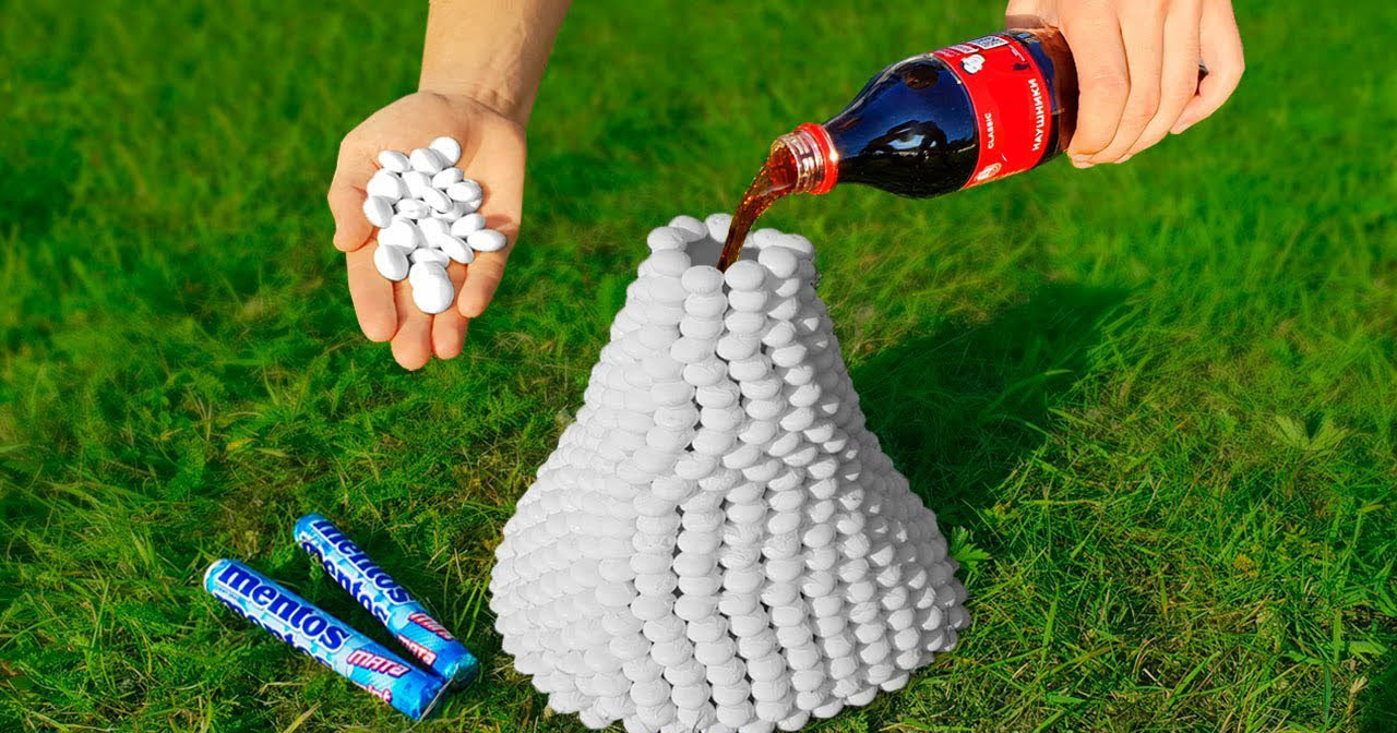 Вулкан из конфет и газировки: сладкое извержение Вулкан из конфет и газировки: сладкое извержение