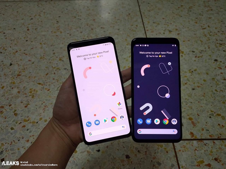 Черный и белый Google Pixel 4 XL можно легко спутать