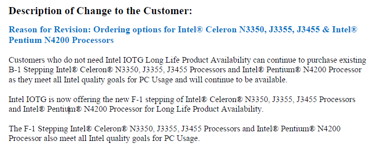 Intel пришлось объяснять, что с долговечностью процессоров Apollo Lake степпинга B1 всё в порядке