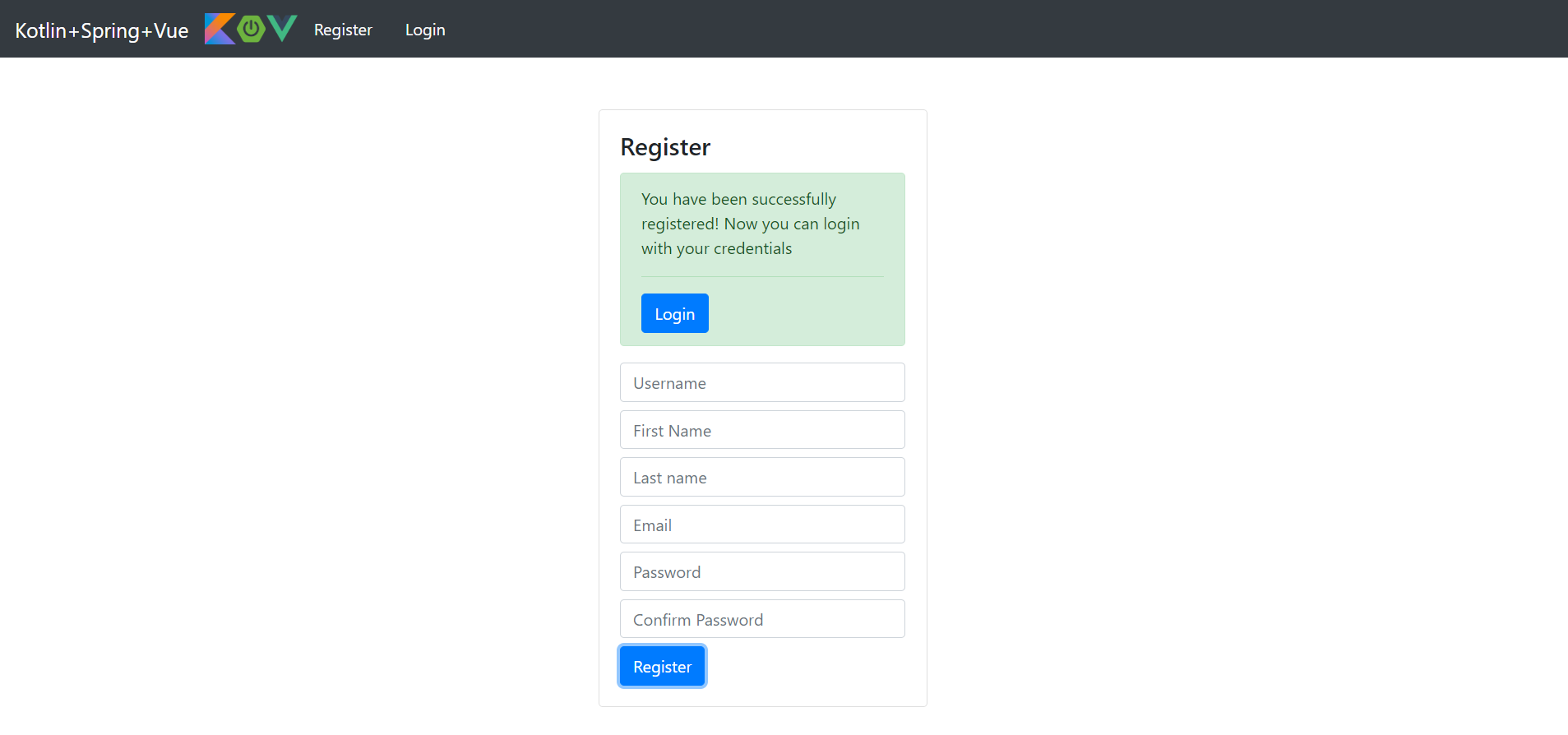 Веб-приложение на Kotlin + Spring Boot + Vue.js - 5 Веб-приложение на Kotlin + Spring Boot + Vue.js - 5