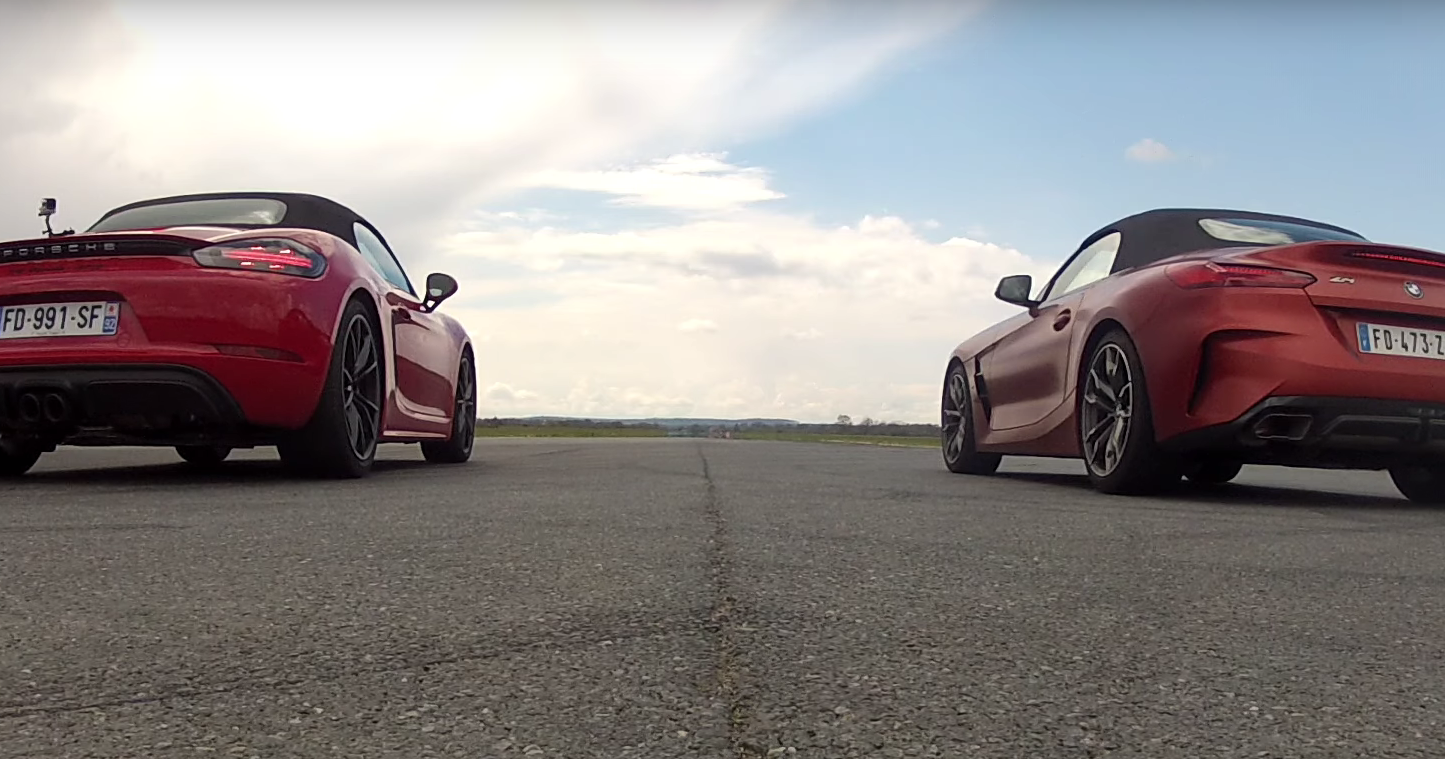 BMW Z4 M40i против Porsche Boxster GTS: дрэг-гонка BMW Z4 M40i против Porsche Boxster GTS: дрэг-гонка