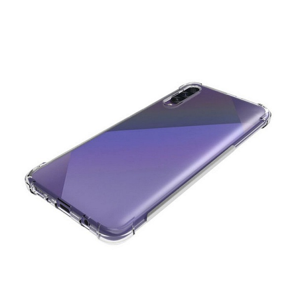 64-мегапиксельный смартфон Samsung Galaxy A70s позирует в прозрачном чехле