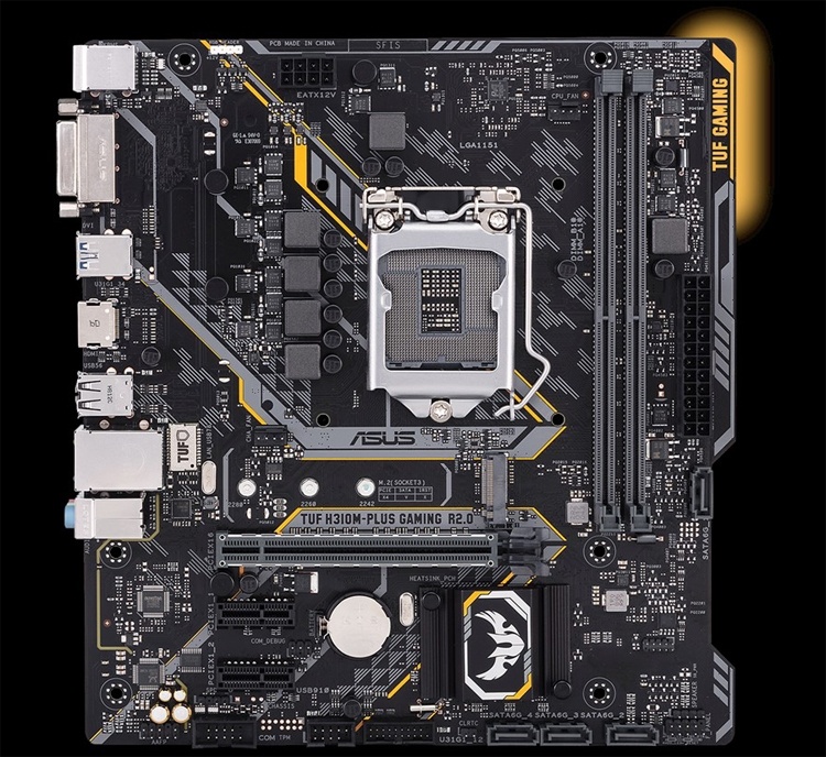 ASUS TUF H310M-Plus Gaming R2.0: плата с поддержкой Aura Sync RGB для игрового ПК