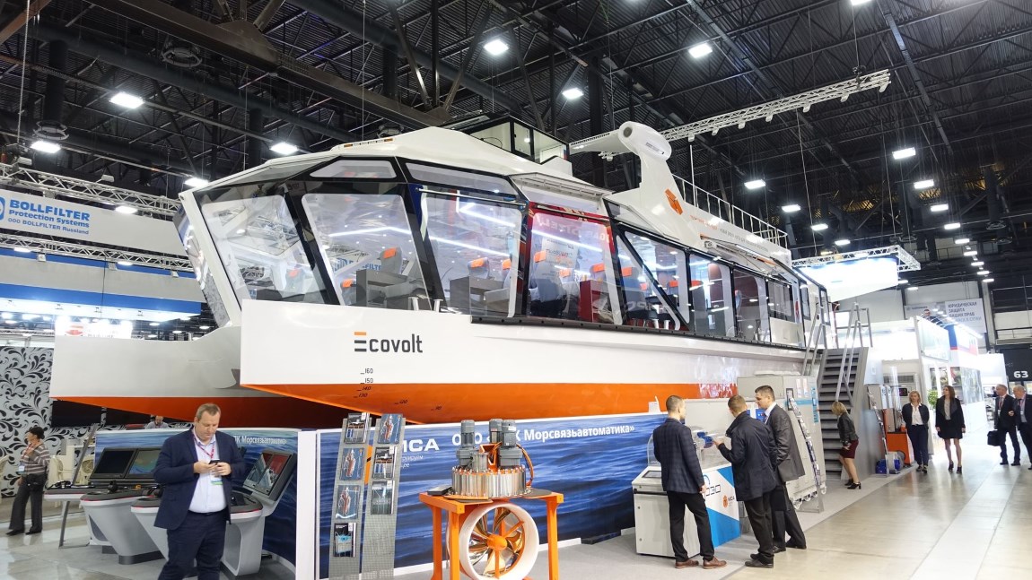 «Эковольт» — из рендеров в реальность, российский двухпалубный речной электрокатамаран на выставке «Нева-2019» - 1 «Эковольт» — из рендеров в реальность, российский двухпалубный речной электрокатамаран на выставке «Нева-2019» - 1