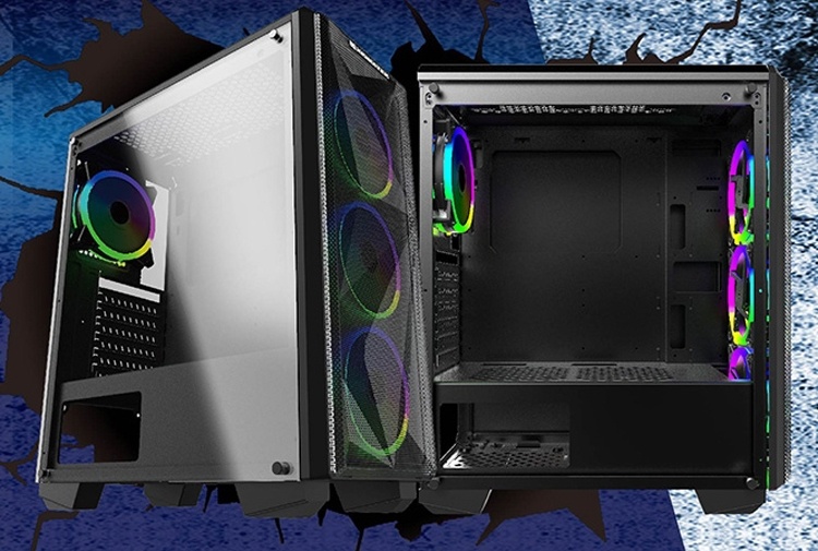 Элегантный ПК-корпус Xigmatek Beast оборудован четырьмя RGB-вентиляторами