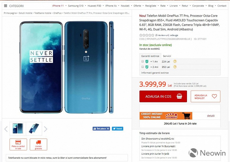 Флагманский смартфон OnePlus 7T Pro начал продаваться до анонса по завышенной цене