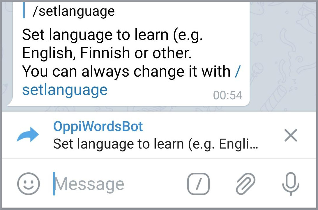 Telegram бот для изучения языков - 2