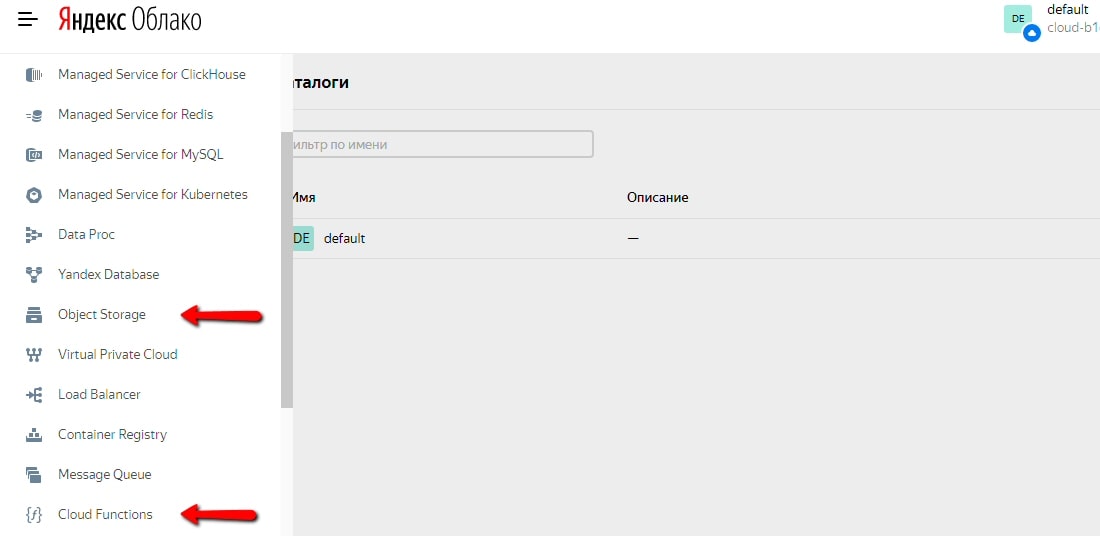 Алиса в стране Битрикс - 16 Службы Яндекс.Облака