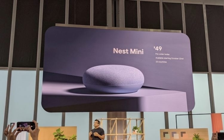 Портативная колонка Google Nest Mini представлена официально Портативная колонка Google Nest Mini представлена официально