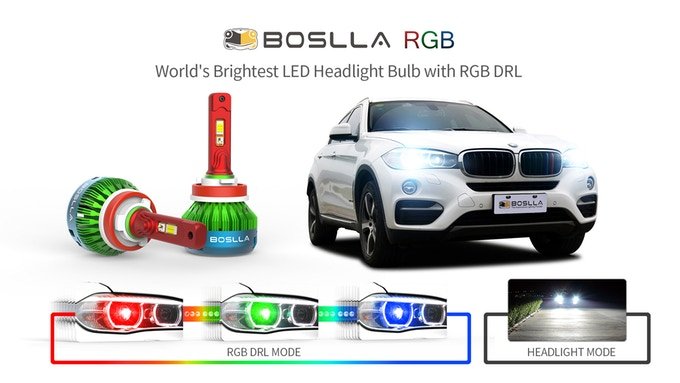 Средства на выпуск ламп Boslla RGB для автомобильных фар удалось собрать за несколько часов - 1 Средства на выпуск ламп Boslla RGB для автомобильных фар удалось собрать за несколько часов