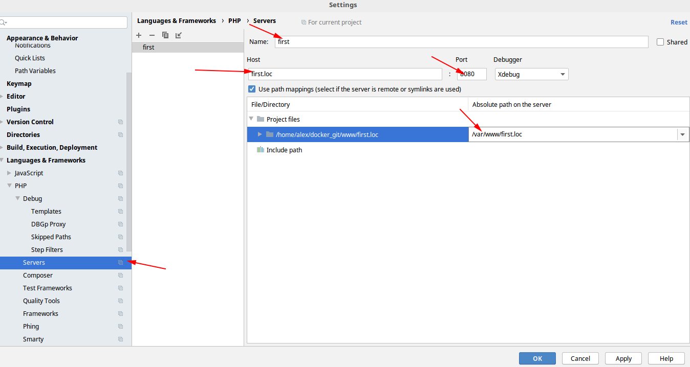 Docker + php-fpm + PhpStorm + Xdebug - 20