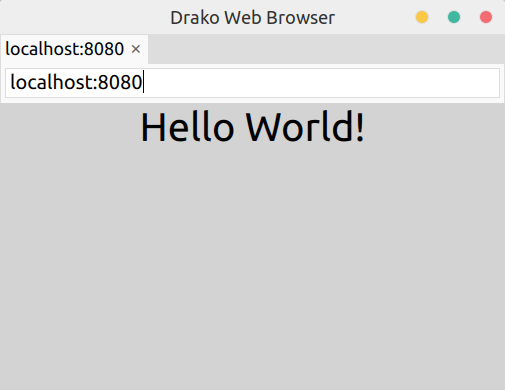 Hello world example