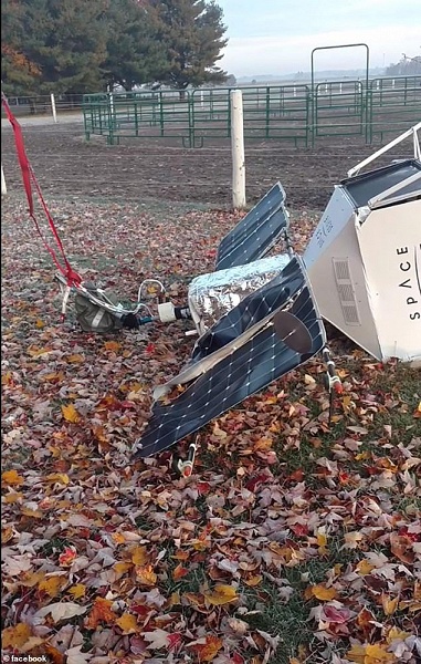 Космические селфи. Воздушный шар проекта Samsung SpaceSelfie приземлился на ферме в Мичигане