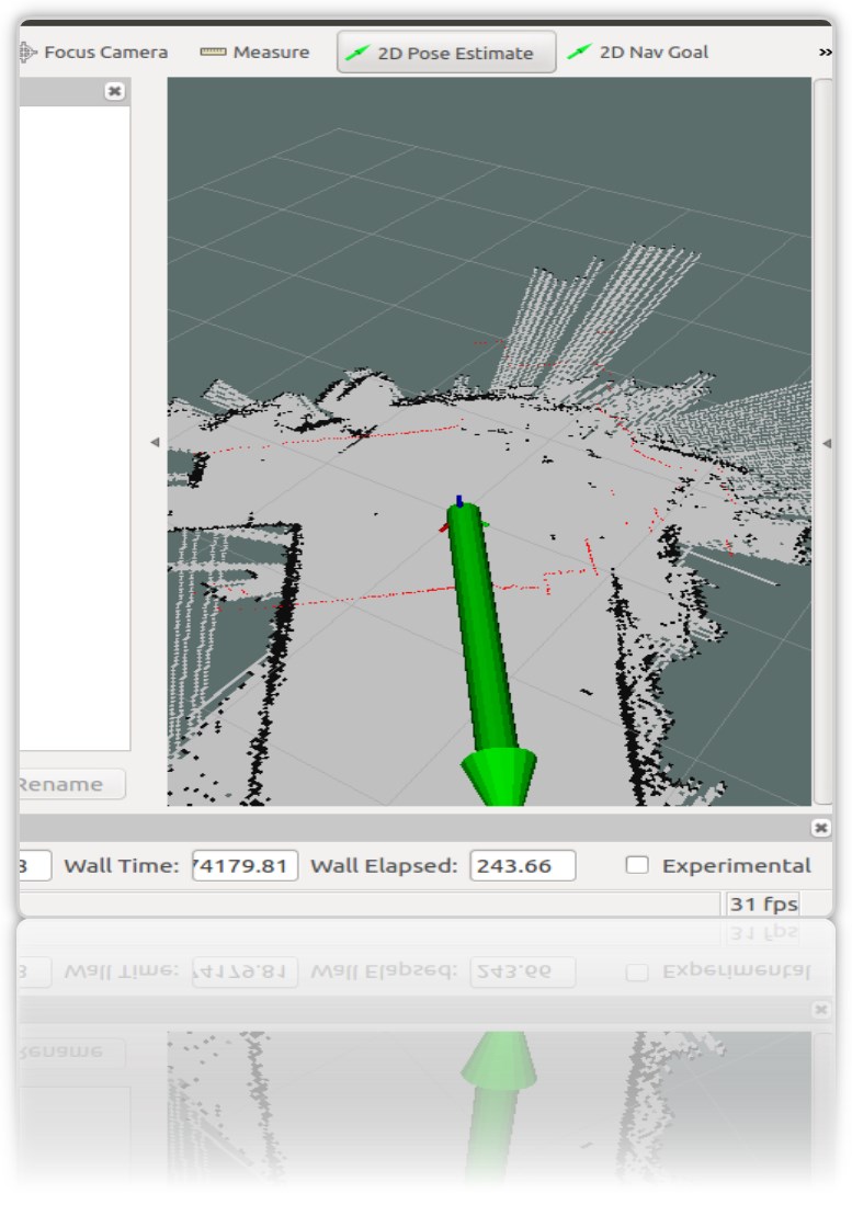 Робот-тележка на ROS. Часть 7. Локализация робота: gmapping, AMCL, реперные точки на карте помещения - 5 Робот-тележка на ROS. Часть 7. Локализация робота: gmapping, AMCL, реперные точки на карте помещения - 5