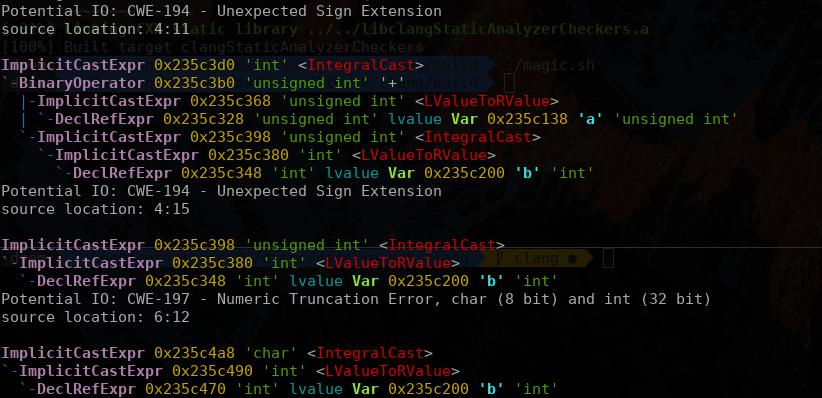 Создание плагина для Clang Static Analyzer для поиска целочисленных переполнений - 4