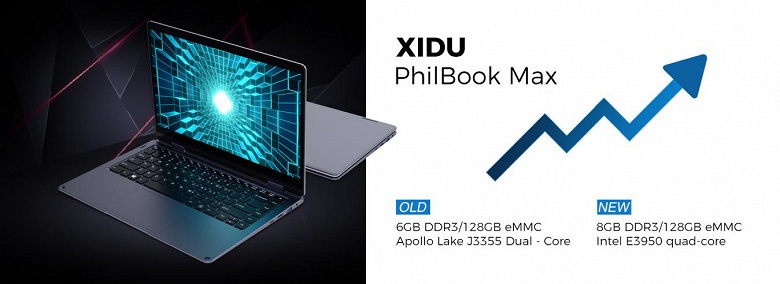 Обновленный ноутбук-планшет Xidu PhilBook Max стал на 30% быстрее, но цена не изменилась